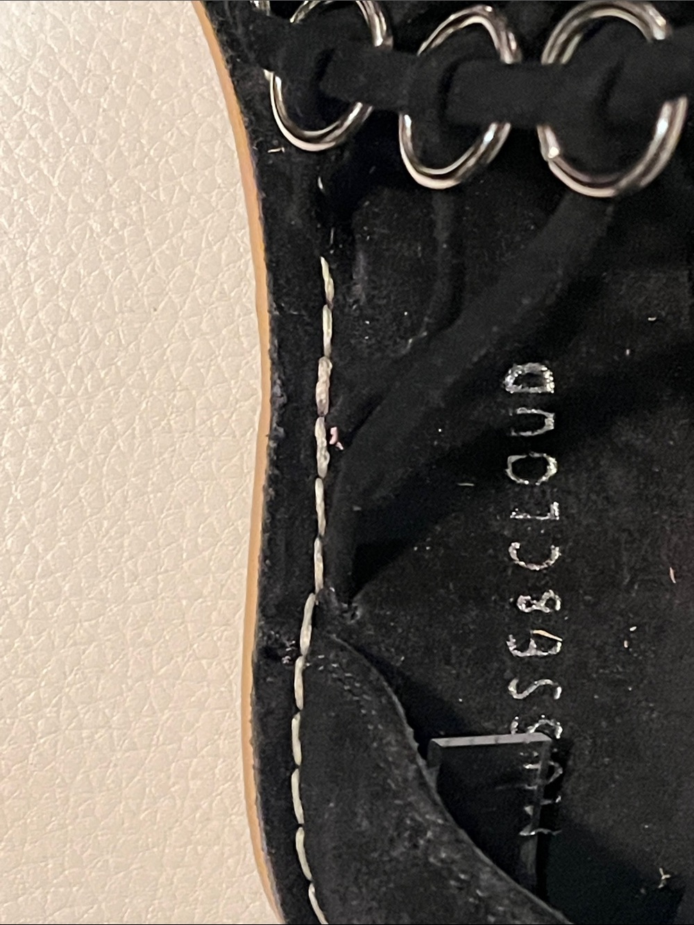 Musse & Cloud Black Suede Gladiator Sandals with Silver Chain Links Beautiful - Picture 9 of 11